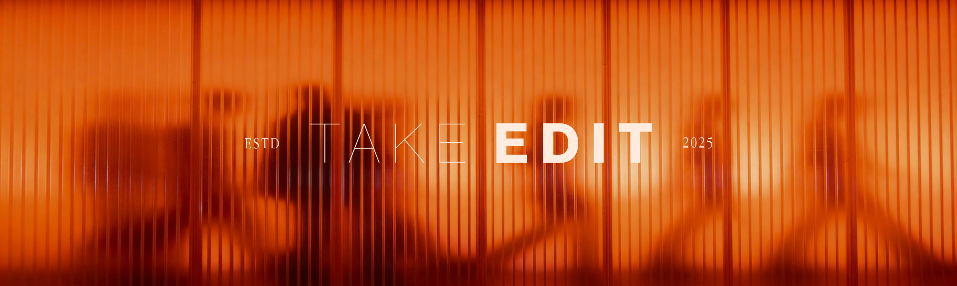 Take Edit Studio — banner da identidade visual